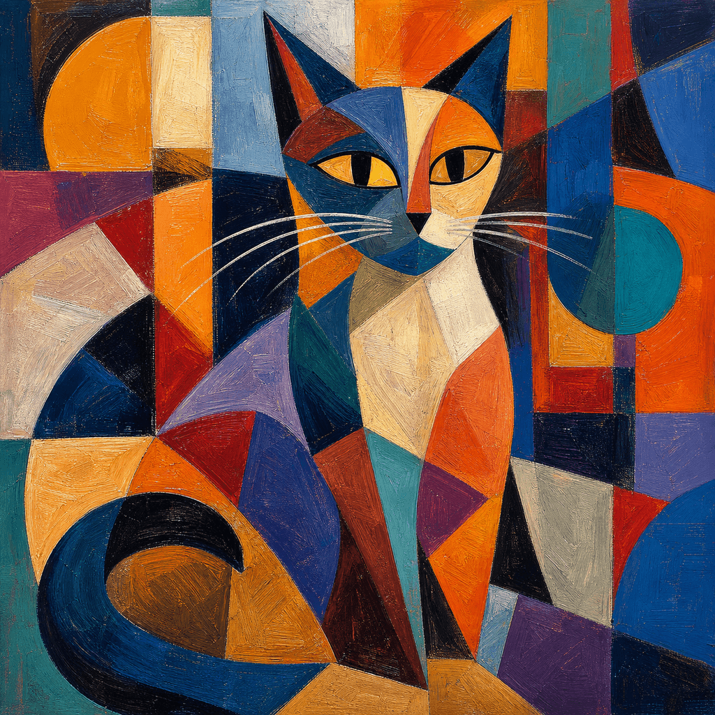 AI abstract pet painting example