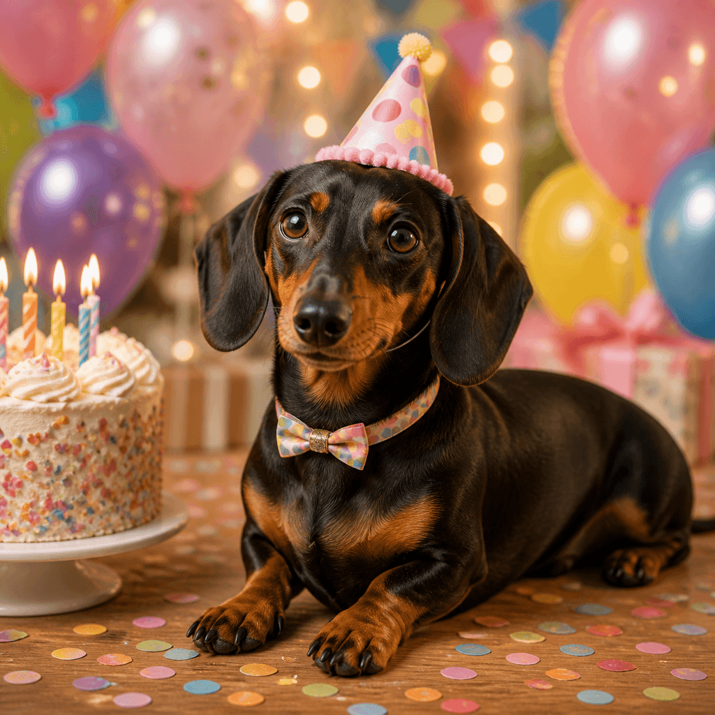 AI birthday pet portrait example