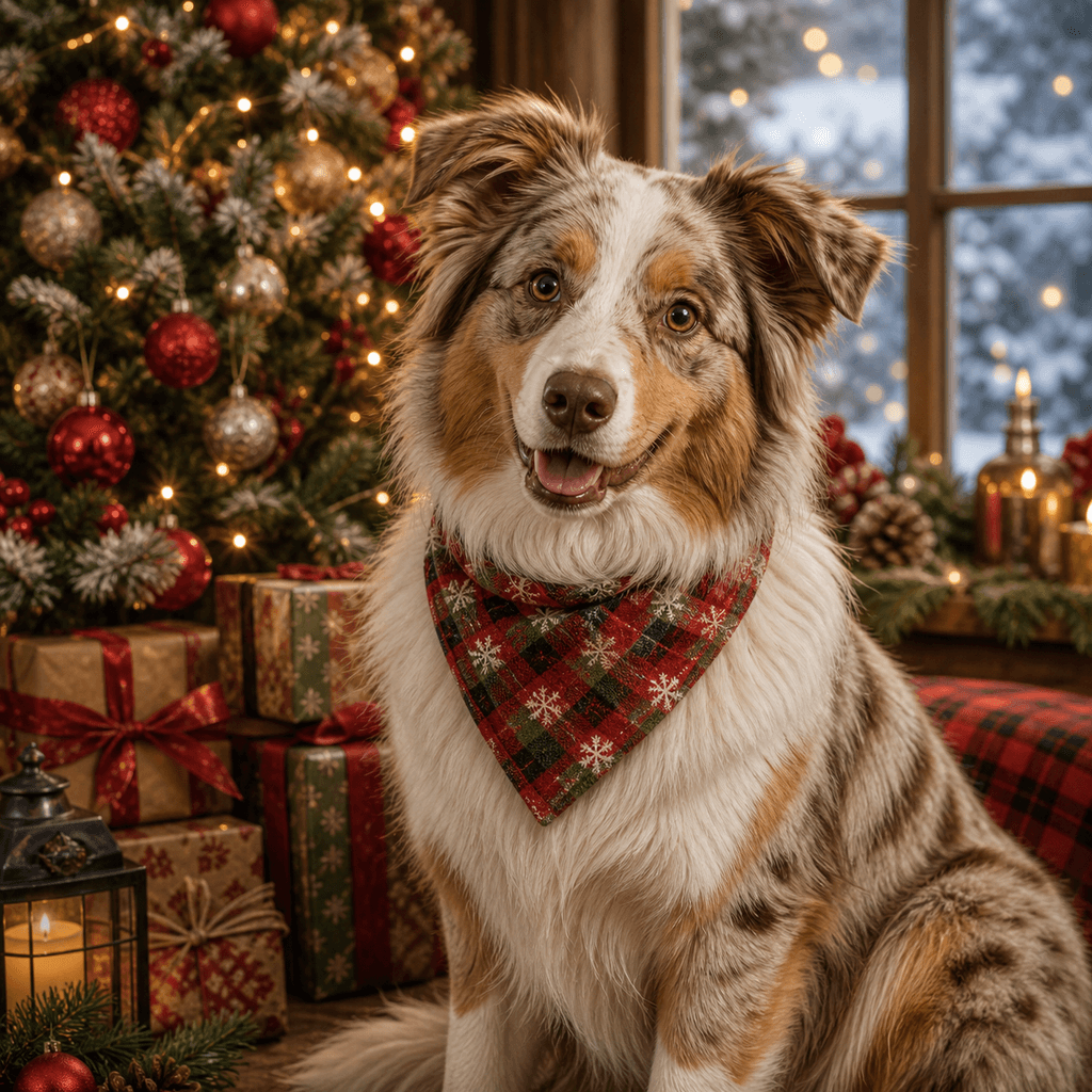 AI christmas pet portrait example