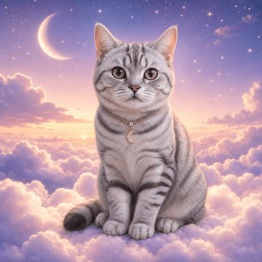 AI dream cloud pet portrait example