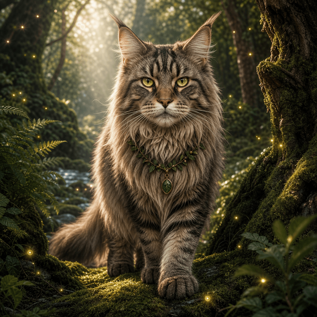 AI forest guardian pet portrait example