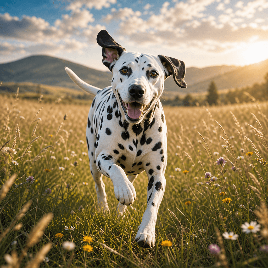 AI grassland adventure pet portrait example