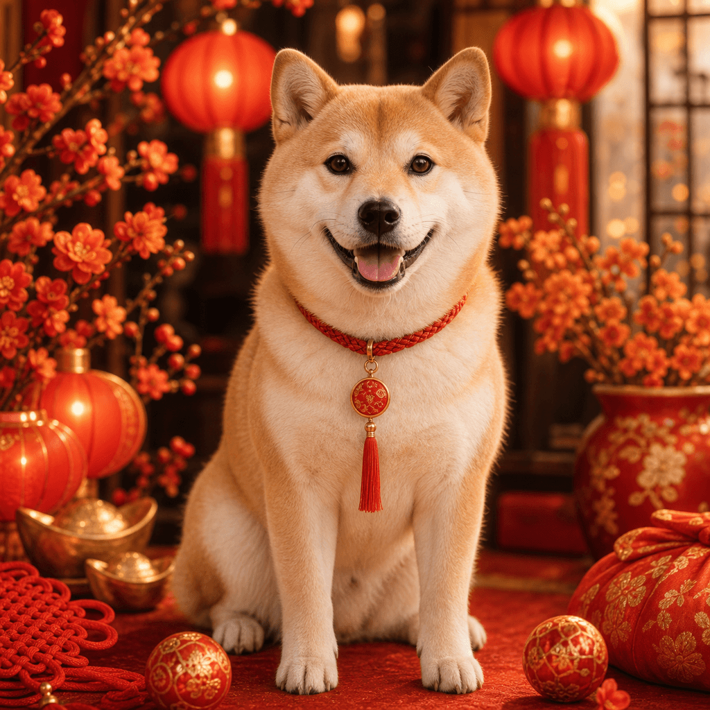 AI lunar new year pet portrait example