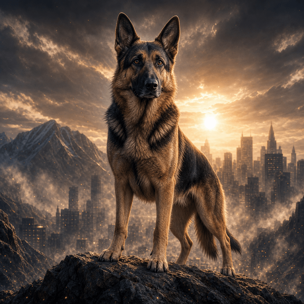AI pet movie poster example