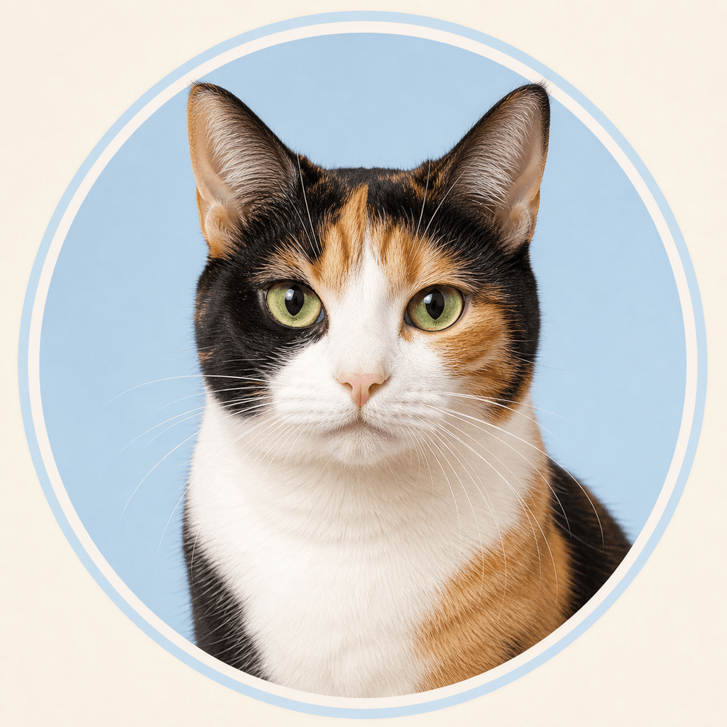 AI pet id card portrait example