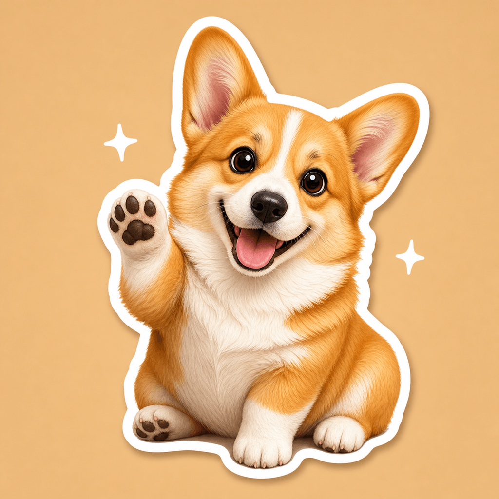 AI pet sticker generator example