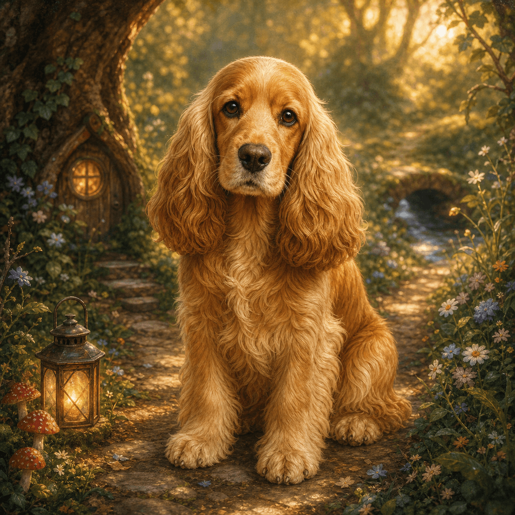 AI storybook pet portrait example